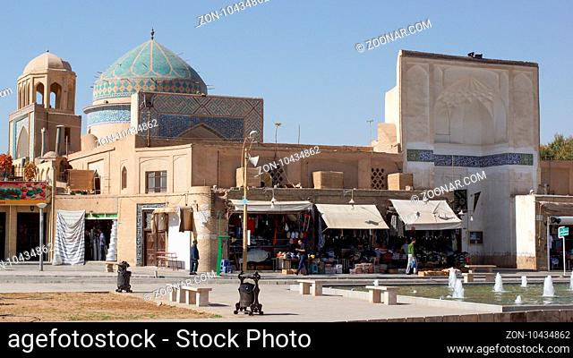 YAZD, IRAN - OCTOBER 9, 2016: Amir Chaqmaq Mosque, one of the sights of Yazd on October 9, 2016 in Iran, Asia