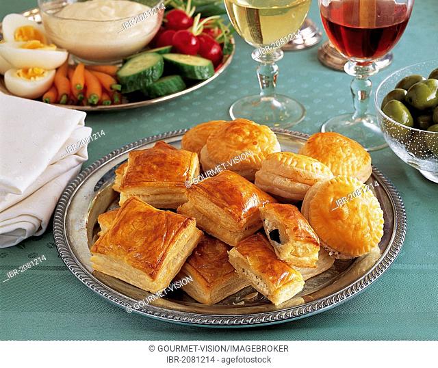 Puff pastry with cheese, France