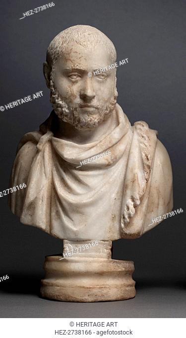 Portrait Bust of an Aristocratic Man, 280-290. Creator: Unknown