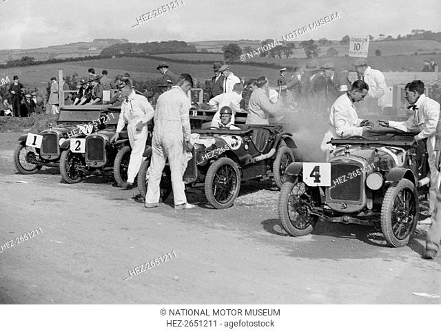 Austin Ulsters at the RAC TT Race, Ards Circuit, Belfast, 1929 Artist: Bill Brunell