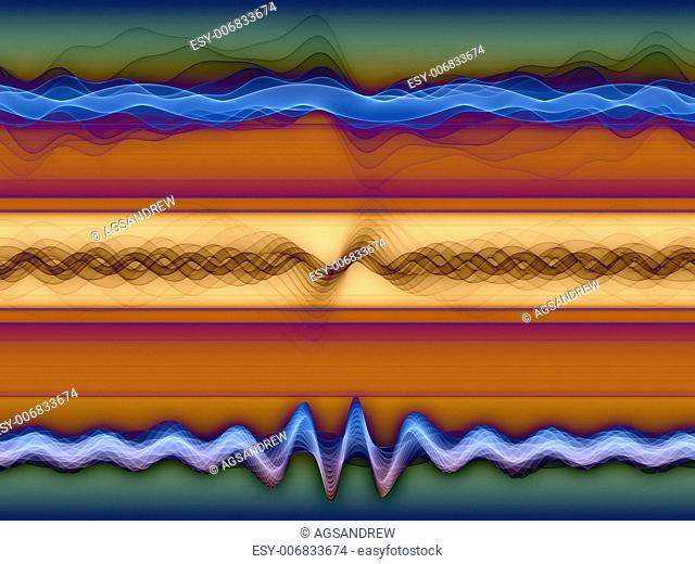 Sound sine waves background suitable for audio, music and science related projects
