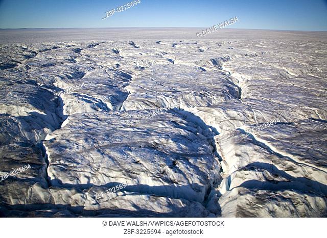 Sermersuaq or Humboldt Glacier, in Kane Basin, northwest Greenland, is the Northern Hemisphere's widest tidewater glacier spanning 110km at its front