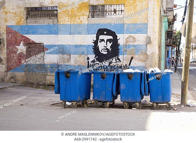 Che Guevara, mural painting in Havana, Cuba