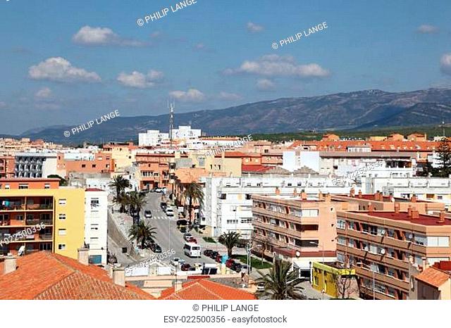 City street in Tarifa, Province of Cadiz, Andalusia Spain