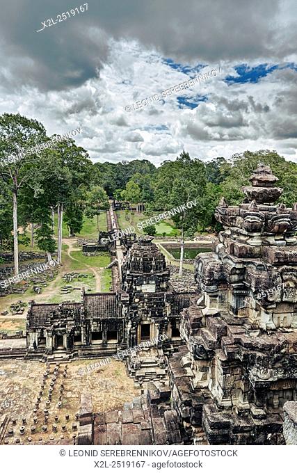 View from the top level of Baphuon temple. Angkor Archaeological Park, Siem Reap Province, Cambodia