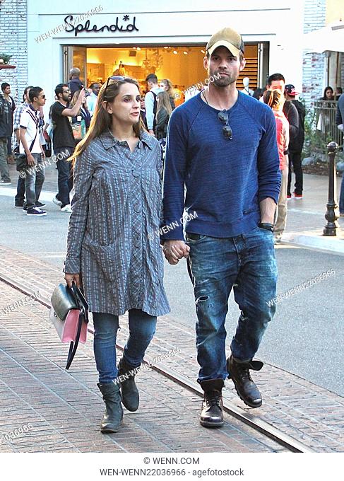Rachael Leigh Cook and husband, Daniel Gillies shopping at The Grove in Hollywood Featuring: Rachael Leigh Cook, Daniel Gillies Where: Los Angeles, California