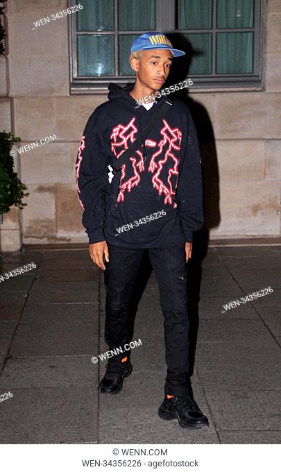 Jaden Smith outside his hotel in Paris, France Featuring: Jaden Smith Where: Paris, France When: 06 Jun 2018 Credit: WENN.com