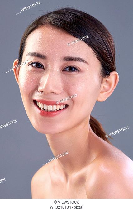 Young beauty makeup face
