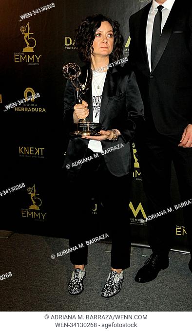 45th Annual Daytime Emmy Awards 2018 Press Room held at the Pasadena Civic Center in Pasadena, California. Featuring: Sara Gilbert