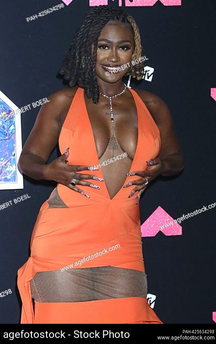 Kaliii arrives on the pink carpet of the 2023 MTV Video Music Awards, VMAs, at Prudential Center in Newark, New Jersey, USA, on 12 September 2023