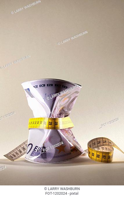 Money can measured with measuring tape