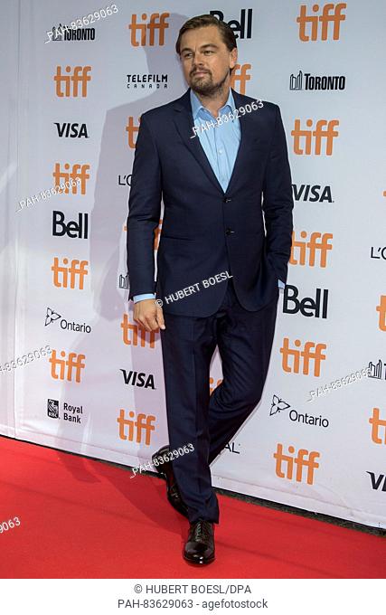 Actor Leonardo DiCaprio arrives at the premiere of Before The Flood during the 41st Toronto International Film Festival, TIFF