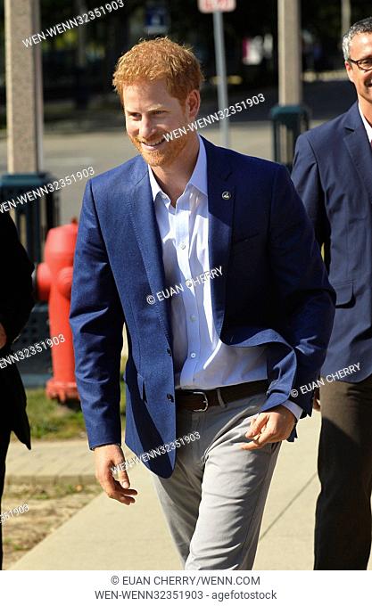 Prince Harry attends Canada's largest hospital of its kind, The Centre for Addiction and Mental Health in Toronto while in Toronto for the Invictus games...