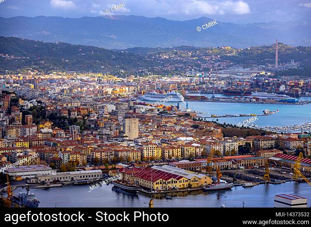 City of La Spezia in Italy, panoramic view