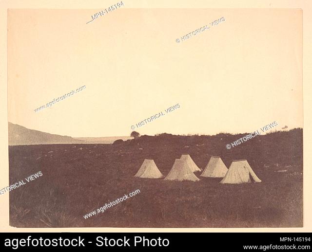 [Tents, Algeria]. Artist: John Beasley Greene (American, active France, 1832-1856); Date: 1856; Medium: Salted paper print from paper negative; Dimensions:...