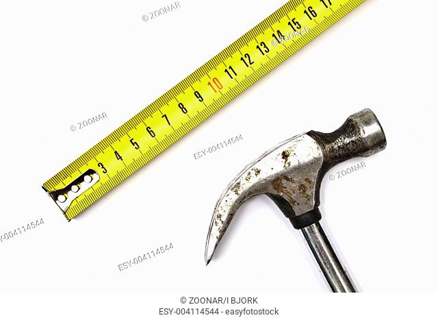 Hammer and tape measure