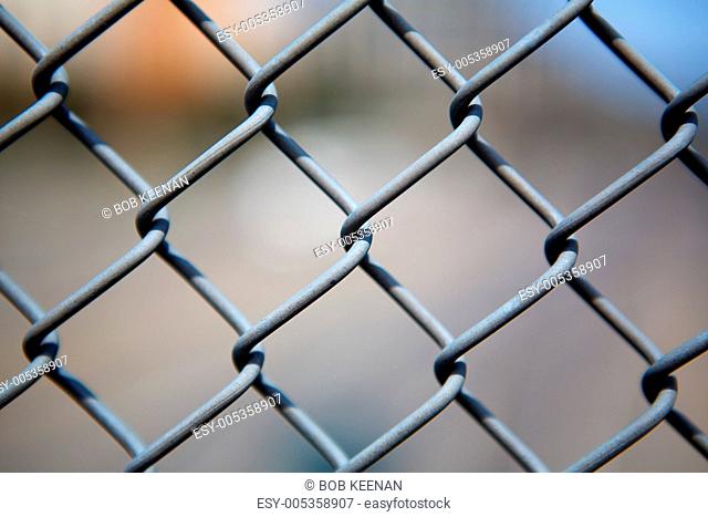 Chain link fence up close