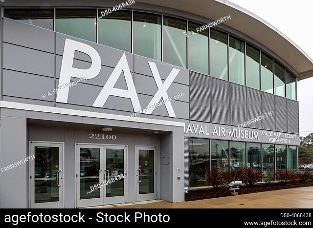 Lexington Park, Maryland, USA The entrance of the Patuxent River Naval Air Museum, or PAX