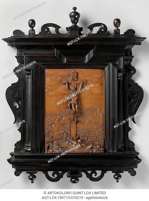 The Crucifixion Crucifixion, A relief with the crucified Christ in a detailed landscape with Jerusalem in the background