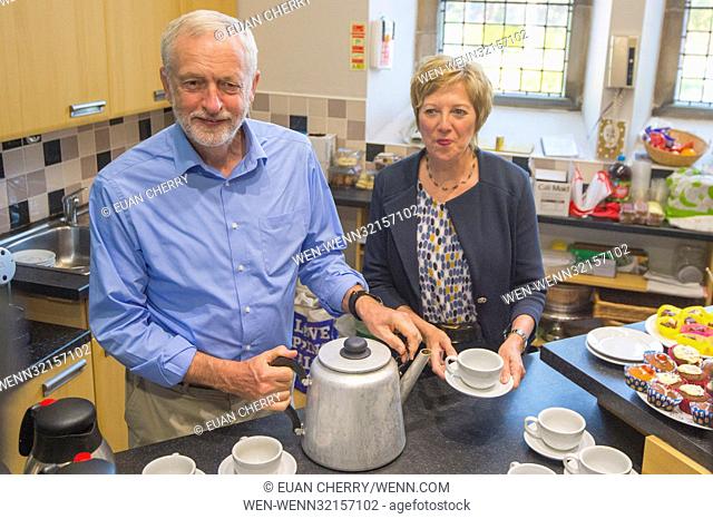 Labour leader Jeremy Corbyn will meets pensioners for tea at St Bryce Kirk in Kirkcaldy. Featuring: Jeremy Corbyn Where: Kirkcaldy