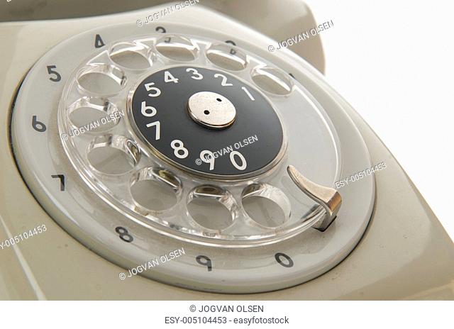 Rotary dial of an old phone