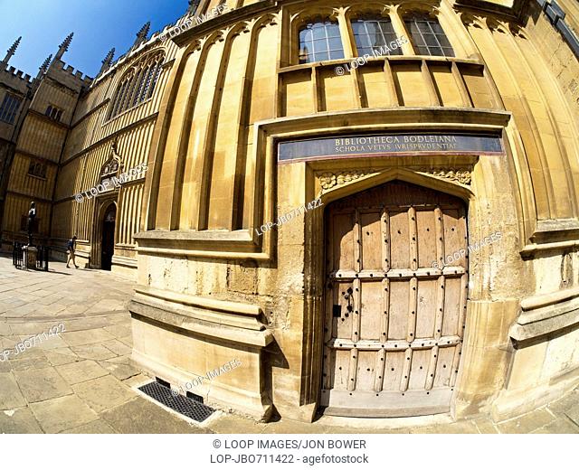 The entrance to the Bodleian Library in Oxford