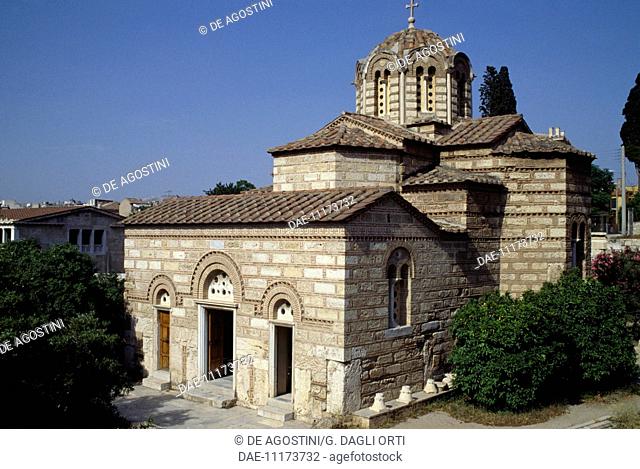 The Byzantine church of the Holy Apostles in the Agora of Athens. Greece, 10th century