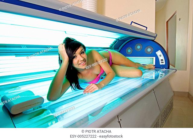 Young Woman in Solarium