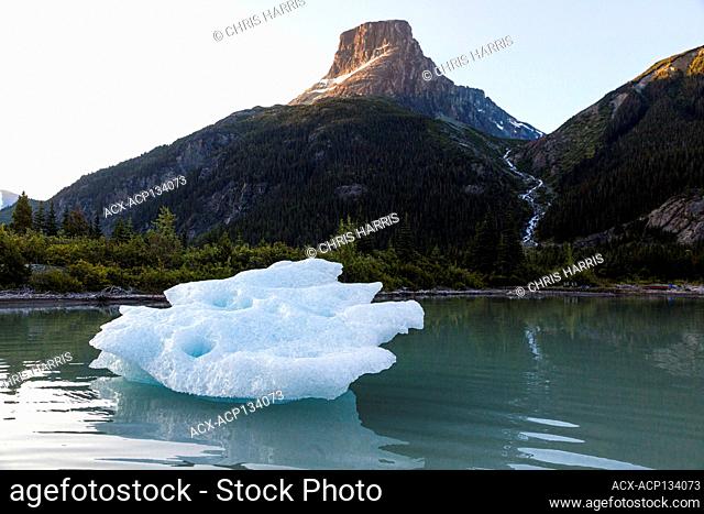 Mt. Ratcliff, Jacobson Lake, Coast Mountains, icebergs, sunrise, climate change, Chilcotin region, British Columbia, Canada