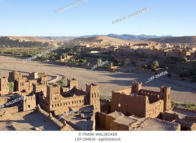 Kashba in Ait-Ben-Haddou, Unesco World Heritage, near Ouarzazate, High Atlas Mountains in the southeast of Morocco