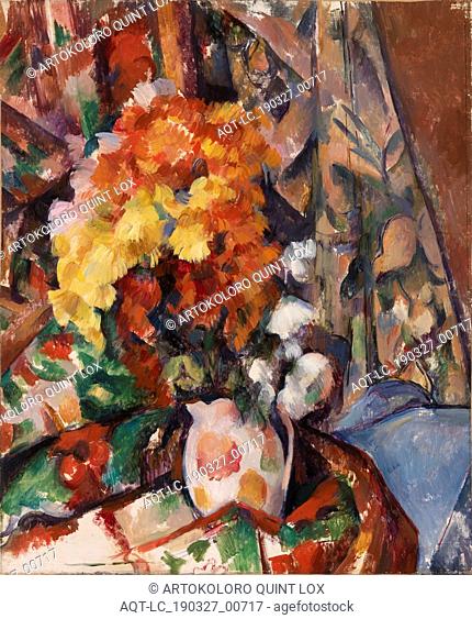 Paul CÃ©zanne: The Flowered Vase (Le Vase Fleuri), Paul CÃ©zanne, 1896â€“1898, Oil on canvas, Overall: 27 3/4 x 23 in. (70.5 x 58.4 cm)