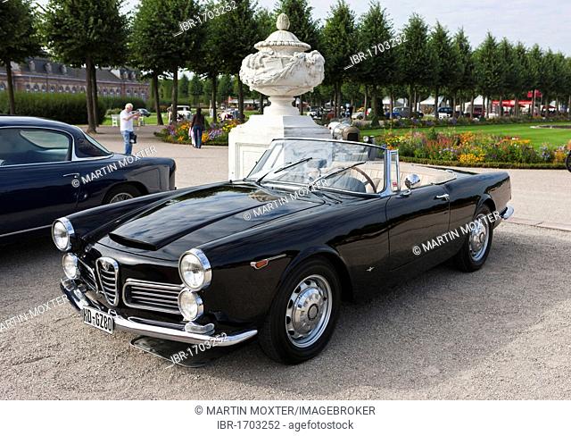 Alfa Romeo 2600 Spyder, built in 1963, Italy, Classic-Gala, Concours d'Elegance in the Baroque castle gardens, Schwetzingen, Baden-Wuerttemberg, Germany, Europe