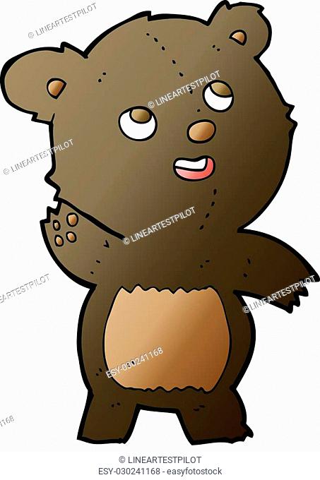 Cute cartoon black bear Stock Photos and Images | agefotostock
