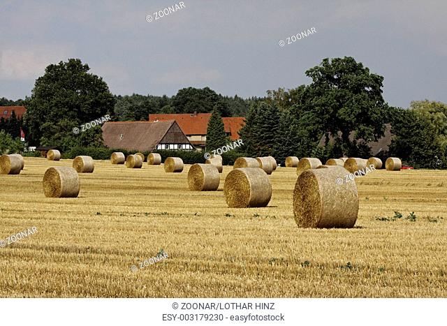 Straw bale in Lower Saxony, Germany