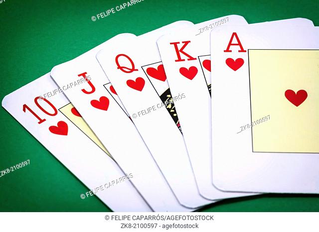 cards poker deck English, poker royal flush