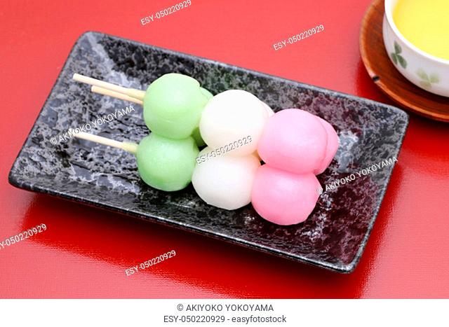 Japanese confectionery, Sanshoku Dango for traditional sweet