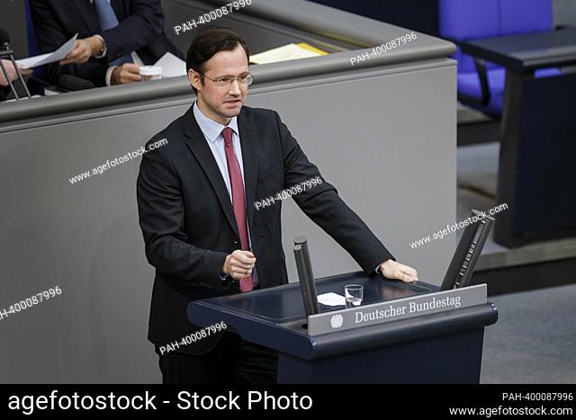 Dirk Wiese, (SPD), taken during the debate on the amendment of the federal election law in the German Bundestag Berlin, March 17th, 2023