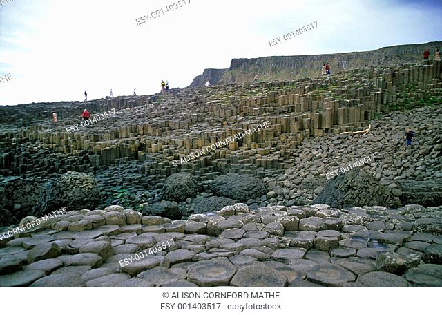 Tourists on the Giant's Causeway