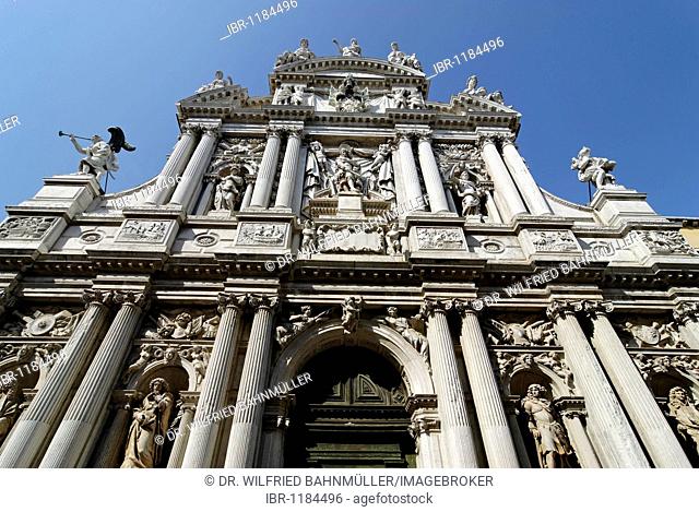 Santa Maria di Giglio, S. Maria Zobenigo, facade from Giuseppe Sardi, San Marco quarter, Venice, Venezia, Italy, Europe