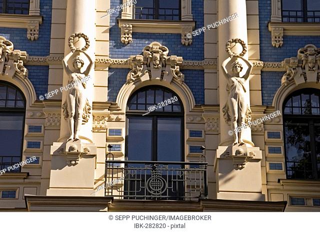 Riga well known by his magnificant art nouveau fassads is Riga Latvia Baltic States