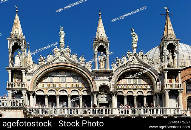Partial view of the Cathedral in the Piazza San Marco, Venice