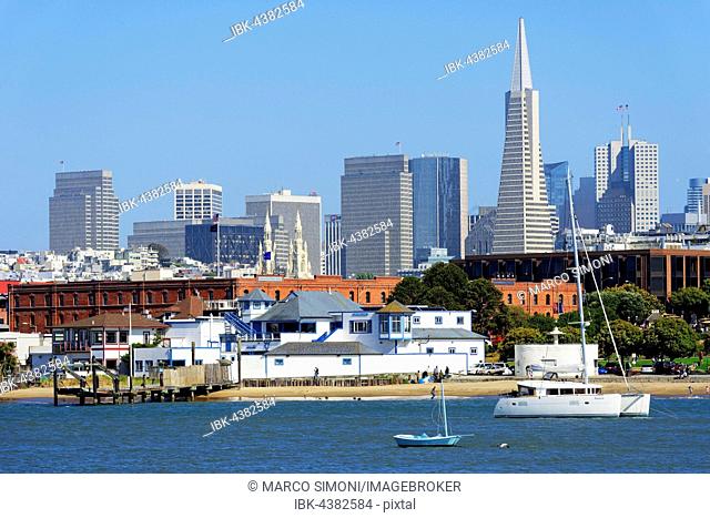 Downtown from Maritime historical park, San Francisco, California, USA