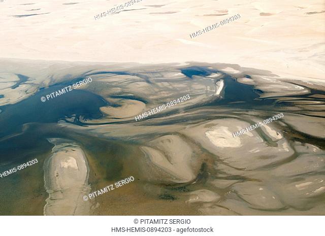 Namibia, Namib Desert, Skeleton Coast (aerial view)