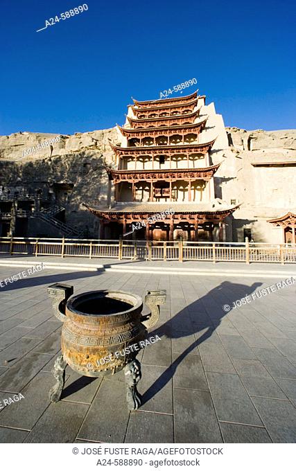 Mogao Caves (W.H.). Dunhuang City. Gobi Desert. Gansu Province. The Silk Road. China. Nov. 2006