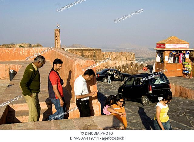 Tourists at Jaigarh fort ; Jaipur ; Rajasthan ; India