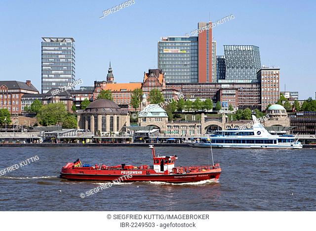 St. Pauli Landing Bridges, Port of Hamburg, Hamburg, Germany, Europe, PublicGround