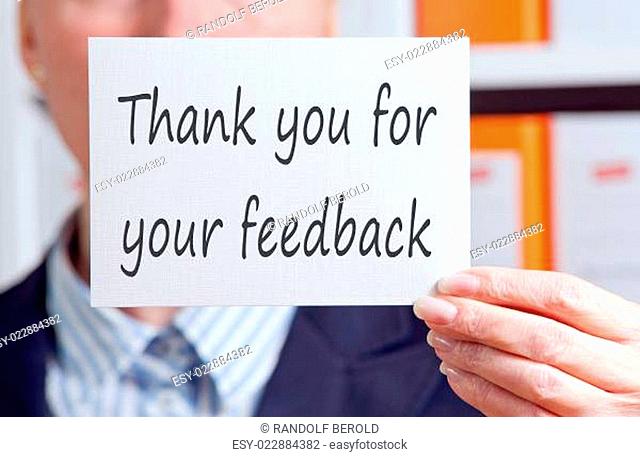 Thank you for your feedback
