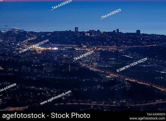 RUSSIA, SOCHI - NOVEMBER 4, 2023: A view of central Sochi from Mount Piket. Dmitry Feoktistov/TASS