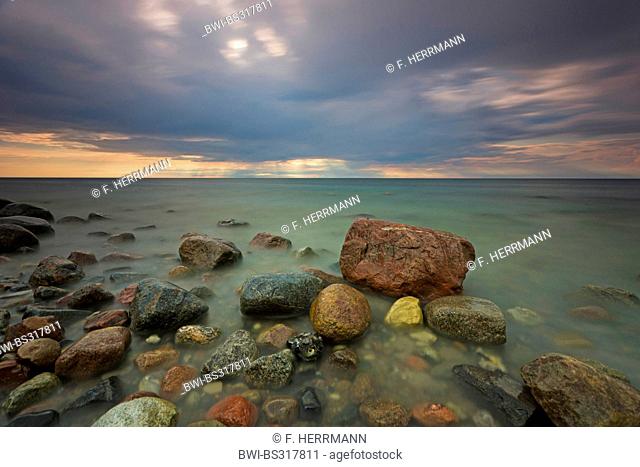 coastal landscape on Hiddensee, long-time exposure, Germany, Mecklenburg-Western Pomerania, Hiddensee