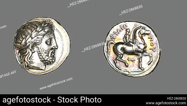 Tetradrachm (Coin) Depicting the God Zeus, Reign of Phillip II (359-336 BCE). Creator: Unknown
